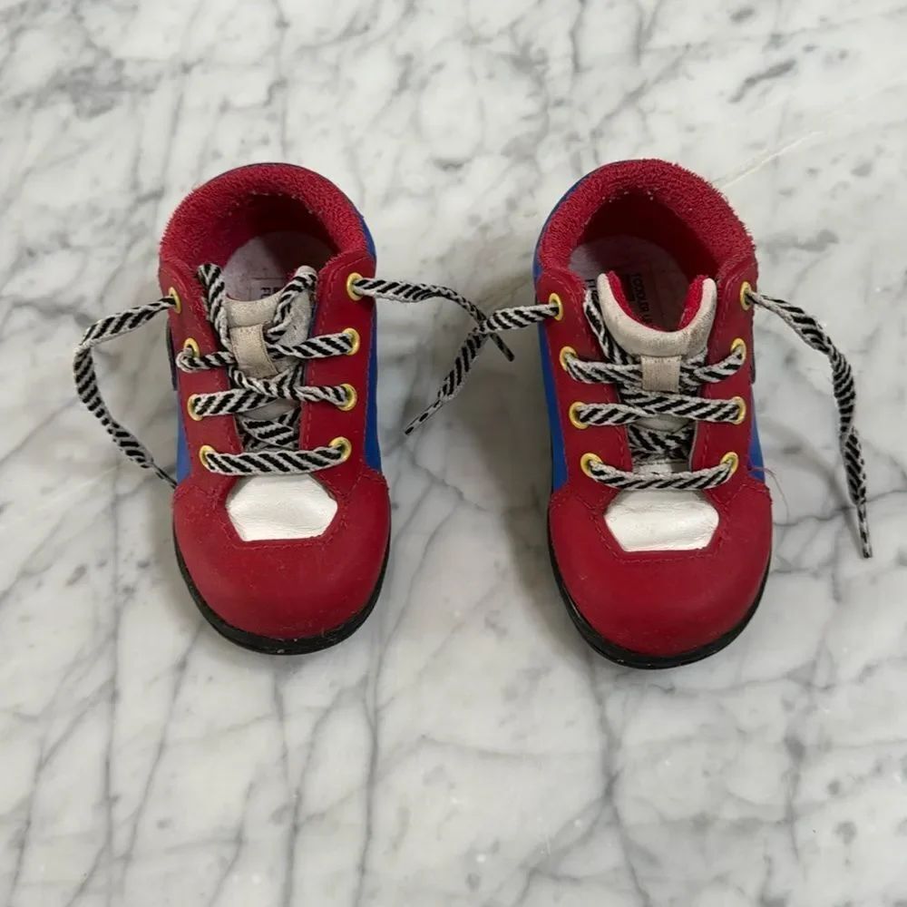 Vintage Leather ColorBlock Walking Shoes Sz 5